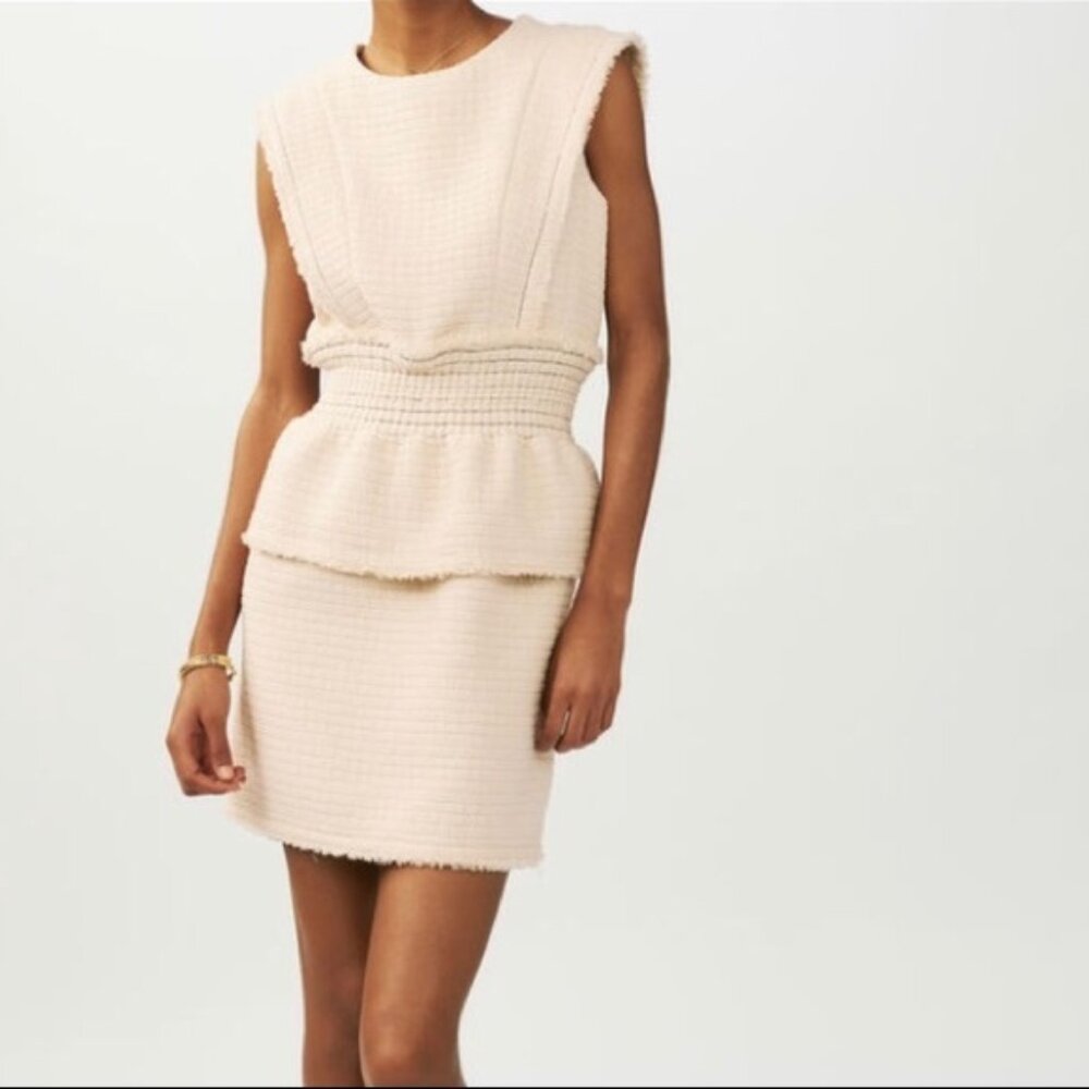 Maje Tweed Dress| Size 1 | Crème Color